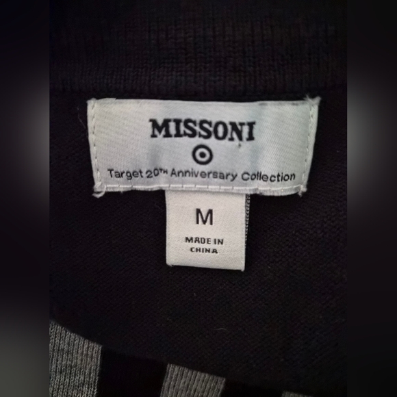 MISSONI for Target Knit Sleeveless Sweater Dress Chevron Pattern Black Size M - Picture 5 of 6